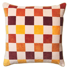 Load image into Gallery viewer, DAMAS CHECKERBOARD CUSHION - MOCHA