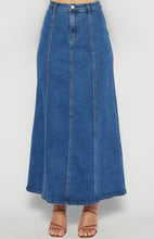 Load image into Gallery viewer, Blue Jean Baby Panel Maxi Skirt
