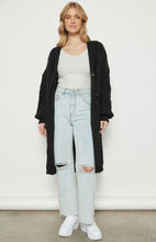 Load image into Gallery viewer, Black Chunky Cable Knit Cardi