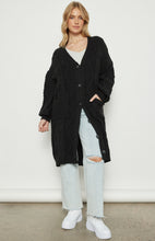 Load image into Gallery viewer, Black Chunky Cable Knit Cardi