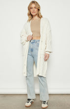 Load image into Gallery viewer, Cream Chunky Cable Knit Cardi