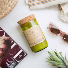Load image into Gallery viewer, SWEET TANGERINE & ISLAND FRUITS - Reclaimed Wine Bottle Soy Wax Candle