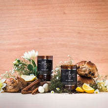 Load image into Gallery viewer, HOT CROSS BUN - Easter Edition - Wood Wick Reclaimed Beer Bottle Candle