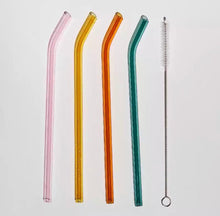Load image into Gallery viewer, Reusable Glass Straws (4Pack)