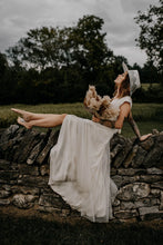 Load image into Gallery viewer, Bridal collection boater “I DO” in white/ Silver
