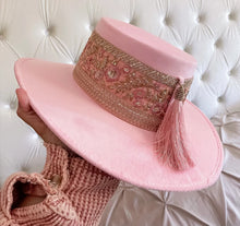 Load image into Gallery viewer, Boater hat “MIA” in cherry blossom