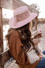 Load image into Gallery viewer, Boater hat “MIA” in cherry blossom
