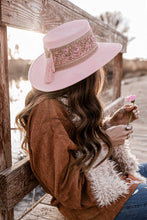 Load image into Gallery viewer, Boater hat “MIA” in cherry blossom