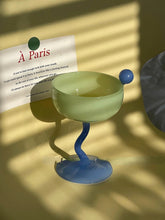 Load image into Gallery viewer, Swirl Glass - Desert Bowl in Jade/Purple