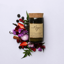 Load image into Gallery viewer, VIOLET & FROSTED BERRIES - Reclaimed Wine Bottle Soy Wax Candle