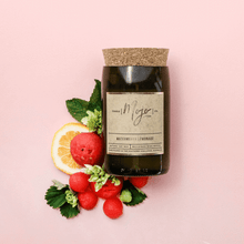 Load image into Gallery viewer, WATERMELON LEMONADE - Reclaimed Wine Bottle Soy Wax Candle