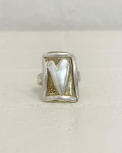 Load image into Gallery viewer, Postcard From The Heart Ring, Silver & Brass