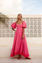 Load image into Gallery viewer, Remy Dress in Pink/Raspberry Linen

