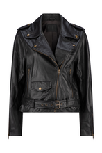 Load image into Gallery viewer, Tigerlily Velda Leather Jacket - Black
