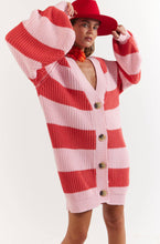 Load image into Gallery viewer, La Bohème Girls Elsie Knit Cardigan Candy Stripe
