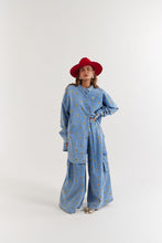 Load image into Gallery viewer, La Bohème Girls Ezra Pant Denim Hearts
