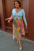 Load image into Gallery viewer, Argyle Wool Blend Skirt
