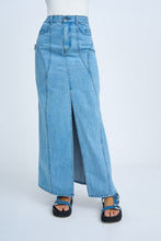 Load image into Gallery viewer, BLUE JEAN BEAUTY A-LINE SKIRT - BLUE WASH
