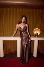 Load image into Gallery viewer, Savannah Rosette Gown - Leopard
