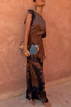 Load image into Gallery viewer, Chocolate &amp; Black Lace Fearne Dress
