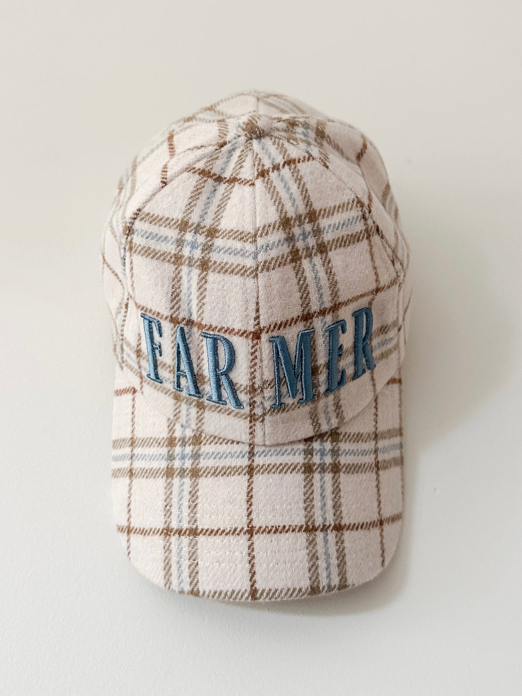 Neutral Plaid Cap