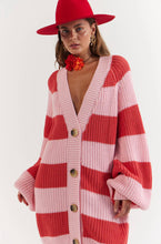 Load image into Gallery viewer, La Bohème Girls Elsie Knit Cardigan Candy Stripe

