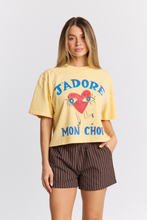 Load image into Gallery viewer, J'adore Mon Chou Boxy Crop Tee
