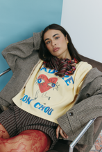 Load image into Gallery viewer, J'adore Mon Chou Boxy Crop Tee
