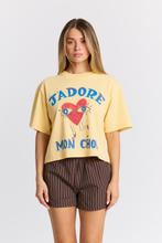 Load image into Gallery viewer, J'adore Mon Chou Boxy Crop Tee
