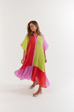 Load image into Gallery viewer, La Bohème Girls Moxie Midi Dress Candy Stripe
