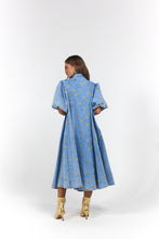 Load image into Gallery viewer, La Bohème Girls Peyton Midi Dress Denim Hearts
