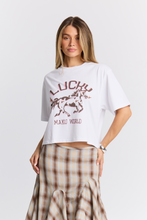 Load image into Gallery viewer, Lucky Stars Boxy Crop Tee
