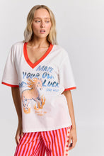 Load image into Gallery viewer, She’s on fire V-Neck Tee
