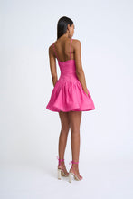 Load image into Gallery viewer, ORIANA GATHER PANEL MINI DRESS - DEEP PINK
