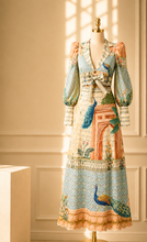 Load image into Gallery viewer, Coral Peacock Maxi Skirt
