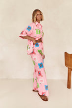 Load image into Gallery viewer, Pink Postcards Long Pant Set
