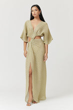 Load image into Gallery viewer, STEVIE CROSS OVER MIDI DRESS - GOLD
