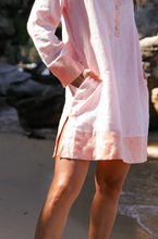 Load image into Gallery viewer, Bora Bora Dress in Pale Pink/Apricot Linen
