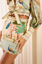 Load image into Gallery viewer, Coral Peacock Mini Skirt
