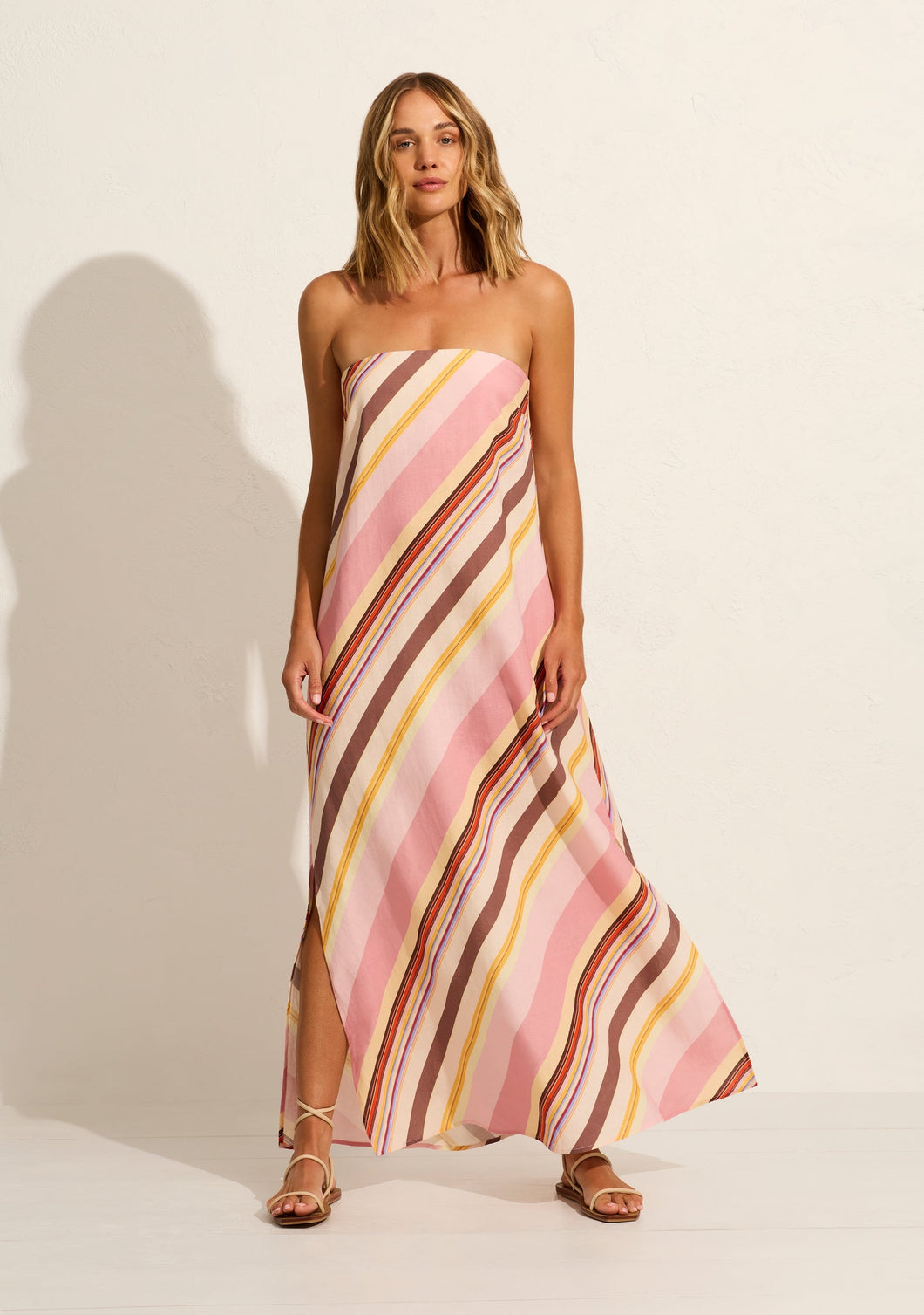tyria linen blend maxi dress Celandine Plunge-Neck Linen Blend Maxi Dress at MarketFair Shoppes in Princeton, NJ