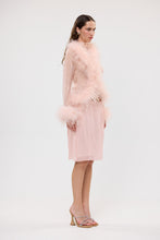Load image into Gallery viewer, Gigi Sheer Feather Blouse - Blush
