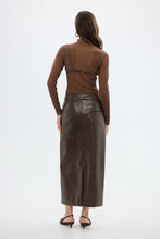 Load image into Gallery viewer, Riley Sheer Long Sleeve Top - Chocolate
