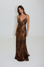 Load image into Gallery viewer, Savannah Rosette Gown - Leopard
