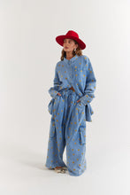 Load image into Gallery viewer, La Bohème Girls Ezra Pant Denim Hearts
