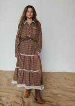 Load image into Gallery viewer, Homestead Check Tiered Skirt
