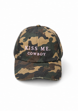Load image into Gallery viewer, Kiss Me Cowboy Camo Cap
