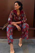 Load image into Gallery viewer, Red Tile Flared Jeans
