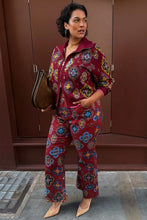 Load image into Gallery viewer, Red Tile Flared Jeans
