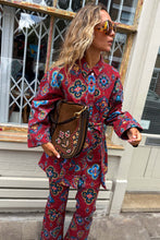 Load image into Gallery viewer, Red Tile Denim Shacket

