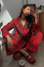 Load image into Gallery viewer, Red Bow Cotton Button Through Pyjamas
